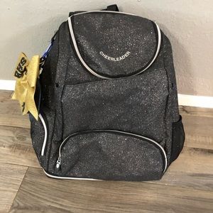 Varsity Cheerleading Backpack-Black w/Silver sparkles
